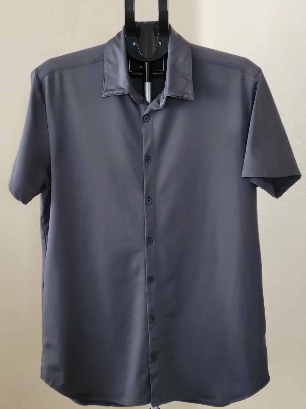 BYLT Premium Basics Executive Drop-Cut SS Shirt Seaglass Grey Men's Large